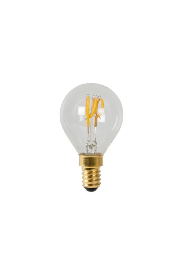 Lucide P45 - Ampoule filament - Ø 4,5 cm - LED Dim. - E14 - 1x3W 2700K - Transparent - éteint